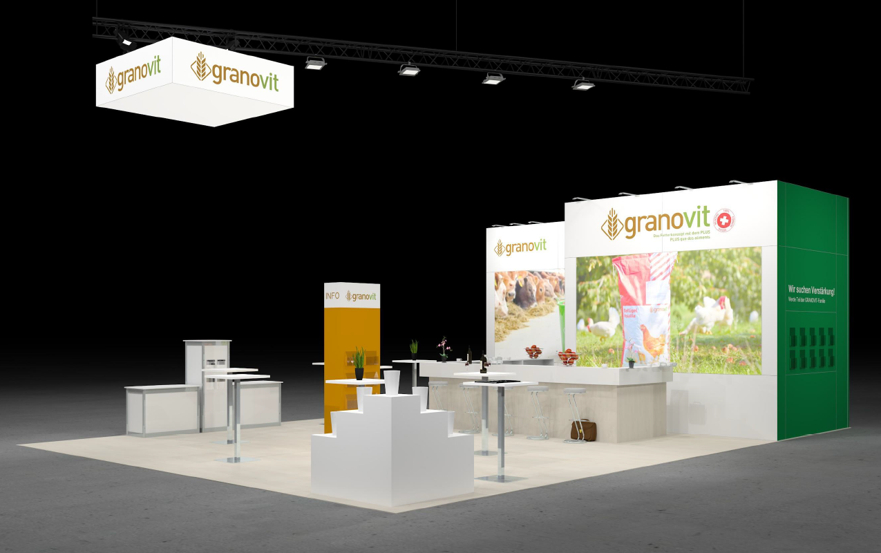 Der Messestand der GRANOVIT AG auf der Suisse Tier 2025, in Luzern